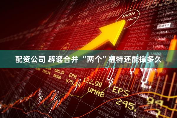 配资公司 辟谣合并 “两个”福特还能撑多久